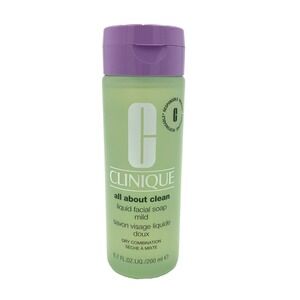 Clinique‎ All About Clean Liquid Facial Soap Mild 6.7 oz /200ml Full Size